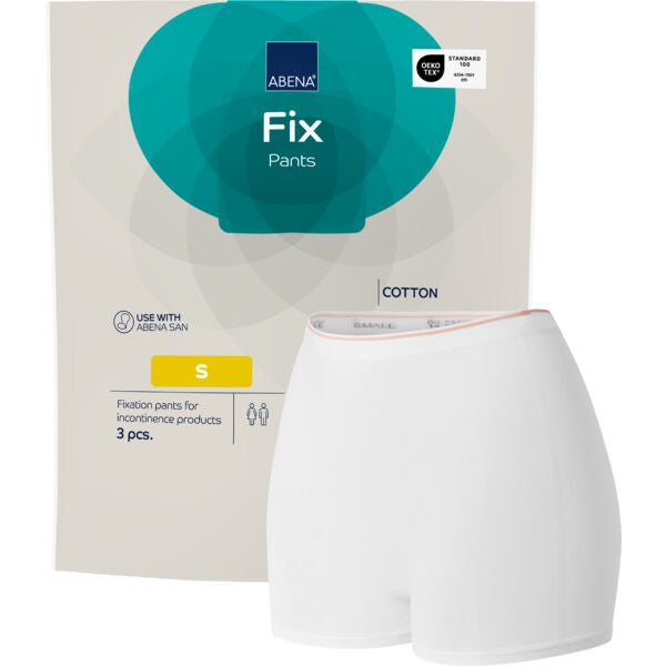 Abena Fix Pants Cotton hygieniahousut lahkeilla, Small, 3 kpl pakkaus