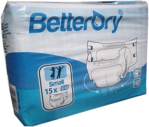 BetterDry S10, Small, 15 kpl pakkaus