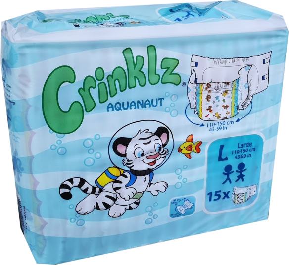 Crinklz Aquanaut, Large, 15 kpl pakkaus