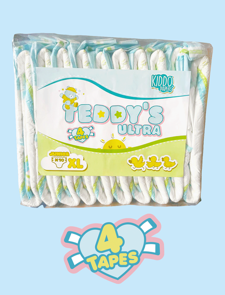 Kiddo Teddy's Ultra 4-Tapes, Medium, 10 kpl pakkaus