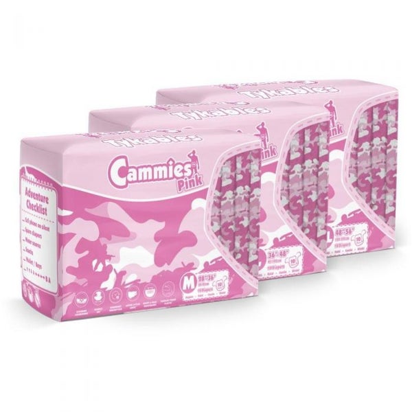 Tykables Cammies Pink, Medium, 10 kpl pakkaus