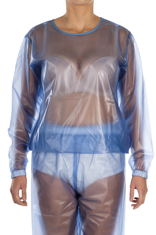 Suprima sininen pitk&auml;hihainen PVC-pyjamapaita