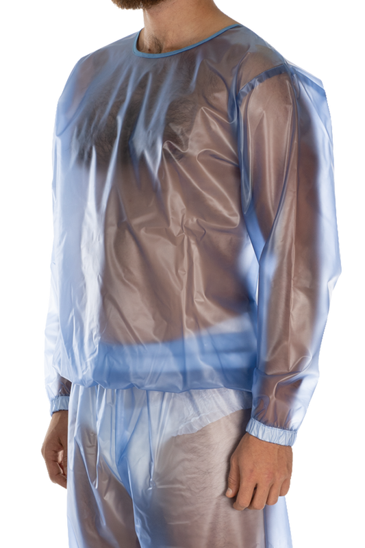 Suprima sininen pitk&auml;hihainen PVC-pyjamapaita