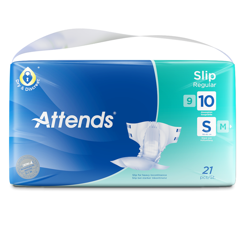 Attends Slip Regular 10S, Small, 21 kpl pakkaus