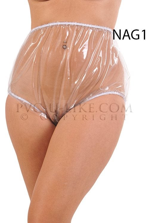 Lasinkirkkaat muovihousut (PA01/NAG1), koko 4XL