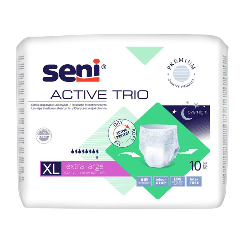 Seni Active Trio, Extra large, 10 kpl pakkaus